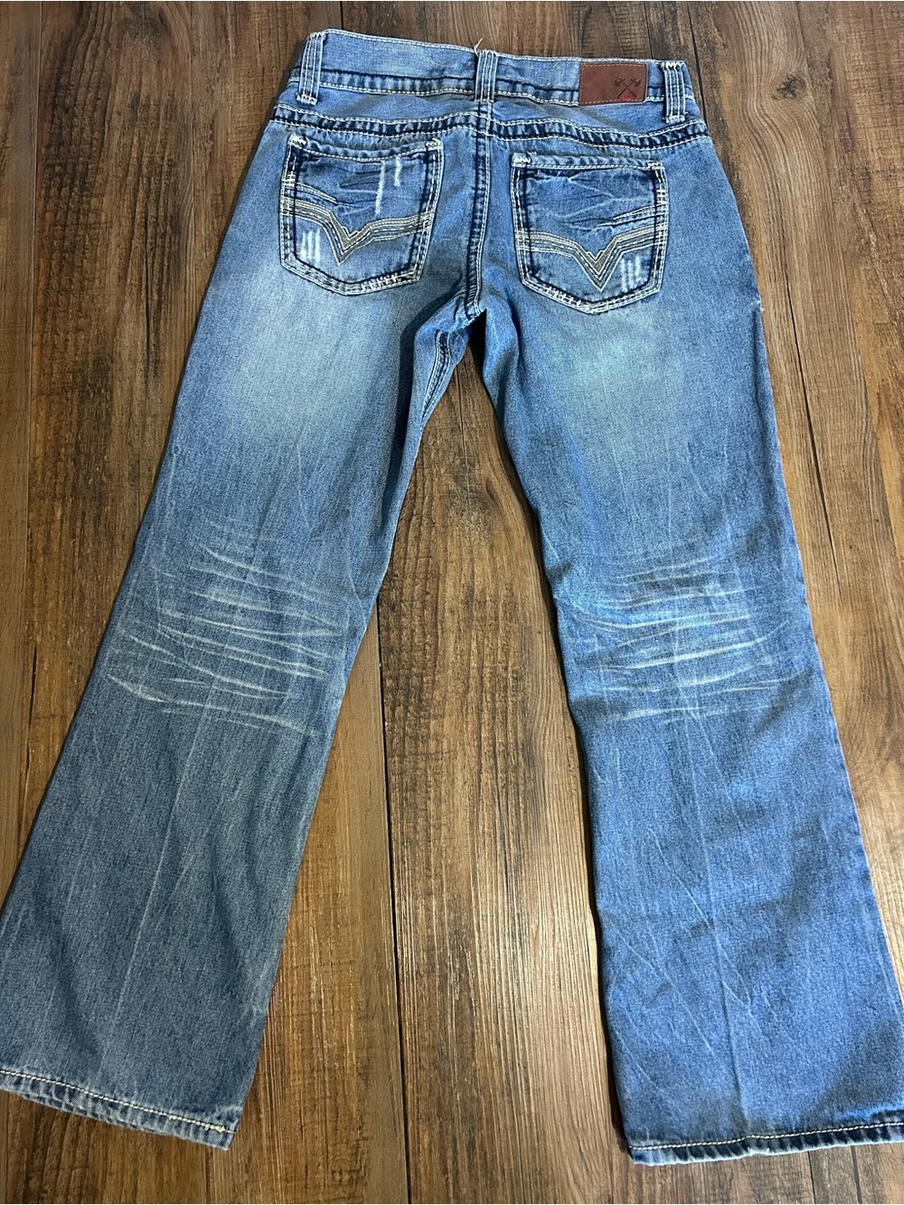 30x30 Axe & Crown Distressed Bootcut Jeans — Light Blue - Picture 2 of 7